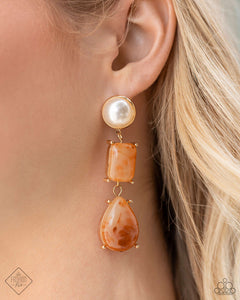 🧡Paparazzi 🧡Marbled Masterpiece🧡Orange🧡Earrings🧡