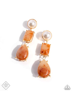🧡Paparazzi 🧡Marbled Masterpiece🧡Orange🧡Earrings🧡